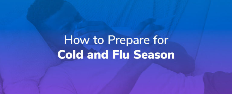 Man sick with the flu. Enter the season prepared.