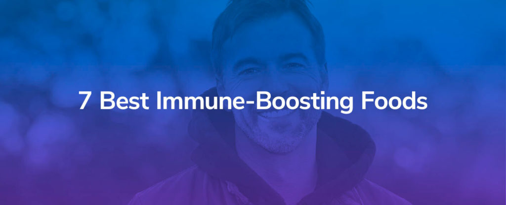 Healthy man with immunity boosting foods