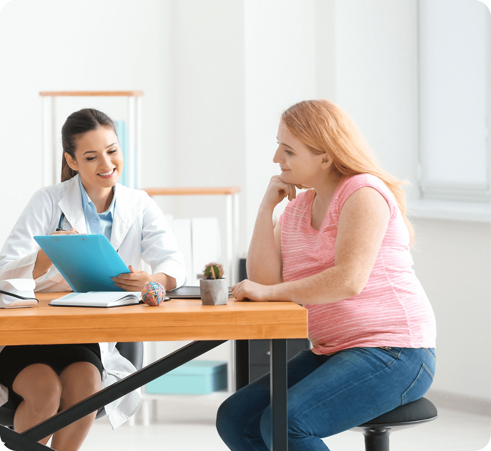 Woman having a consultation with a provider