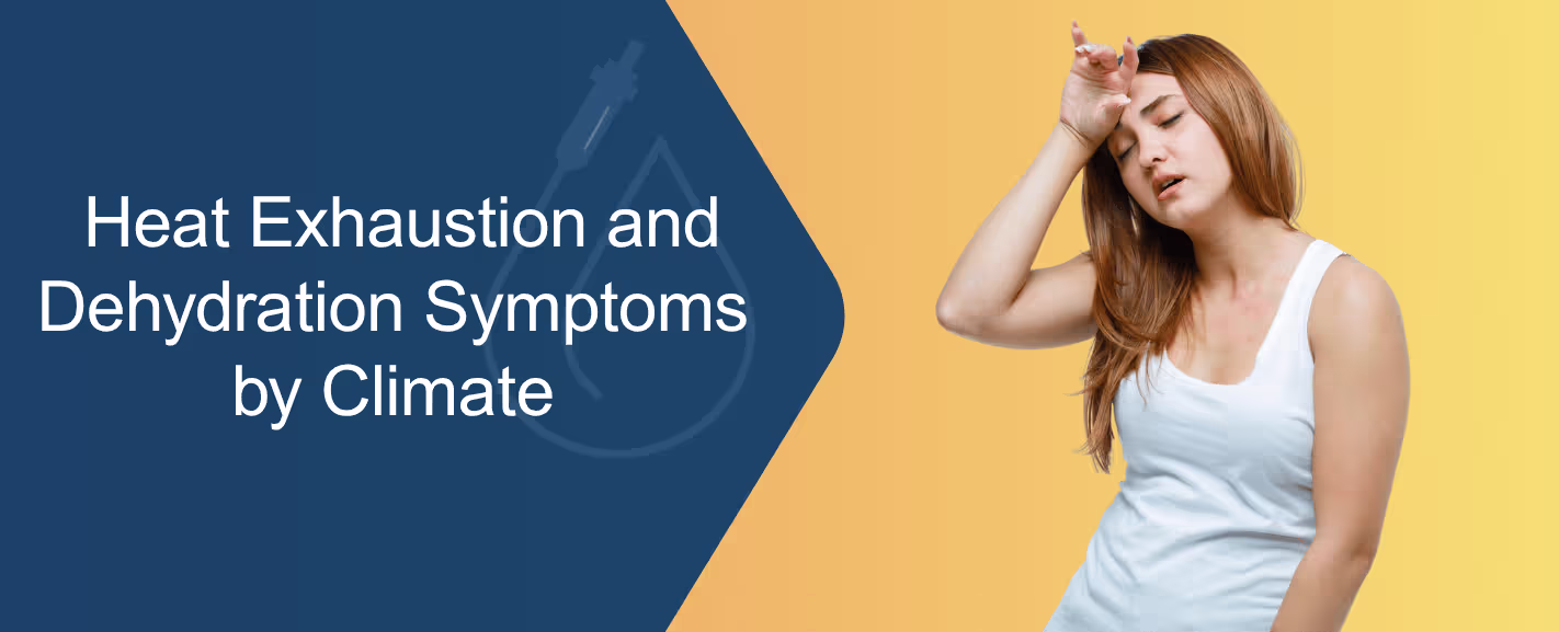 Heat exhaustion and dehydration symptoms by climate