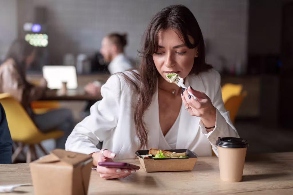 Following local meal times helps reinforce your new schedule.